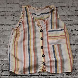 Rewind Multicolor Stripe Tank Top Xs